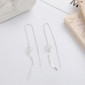 wholesale S925 Sterling Silver Korean Style Star Long Tassel Ear Threads for Women, Perfect for Daily Commute and Trendy Matching-0-1