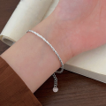 wholesale S925 Sterling Silver Woven Braided Italian Minimalist Bracelet for Women, Korean Simple Understated Luxury Hand Accessory-0-0