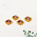 wholesale S925 gold-plated silver natural amethyst accessories handmade DIY semi-finished crystal jewelry bracelet necklace beads-0-5