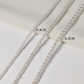wholesale S925 Sterling Silver Korean Style Ins Minimalist Design White Pearl Necklace Y01547-0-2