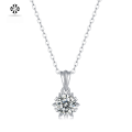 wholesale S925 Sterling Silver Fashion Pendant Necklace, Light Luxury High-End Sense, Blooming Pendant, Internet-Famous Hot-Selling Moissanite Necklace Jewelry-0-1
