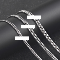wholesale S925 Sterling Silver European and American Style Cuban Link Chopard Necklace Punk Men's Whip Chain Trendy Accessory Wholesale-0-3