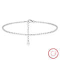 wholesale S925 Sterling Silver Ankle Chain with Layered Cross Shiny O-Link, Plated in 14K Gold, Factory Direct, Cross-Border-0-126