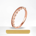 wholesale 18k rose gold and k gold designer-style lab-grown diamond ring, ins-style women's diamond ring-0-0