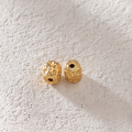 wholesale Metal material: 925 ancient method silver gold-plated Old-style barrel beads, Tibetan-style play beads, spacer beads, spacer slices, loose beads, DIY meteorite pattern accessories-0-5