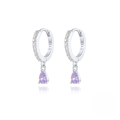 wholesale S925 Sterling Silver Ins-style Cross-border Bestseller Dripping Hoop Earrings With Colorful Zircons-0-14