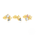 wholesale 925 Sterling Silver New Starry Sky Colorful Zircon Stud Earrings Set,ins。-0-5