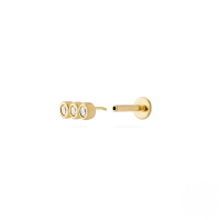 wholesale S925 Sterling Silver 18g Flat Head Push-pin Cartilage Ear Stud, Popular In Europe And America For Ear Piercing-Single gold #16