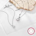 wholesale 925 Sterling Silver Cross-border Exclusive Women's Versatile Small and Exquisite High-end Zircon Pendant Necklace Foreign Trade Jewelry Wholesale-0-2