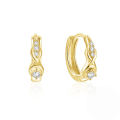 wholesale 925 Sterling Silver Twisted Figure-8 Zircon Stud Earrings,-0-4