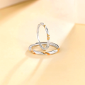 wholesale S925 Sterling Silver Möbius Strip Couple's Ring, Men's and Women's Minimalist Band, Ins Style High-End Matching Ring for Qixi Festival Gift-0-2