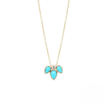 wholesale S925 Sterling Silver Turquoise Teardrop Pendant with Diamond Accent Necklace,-0-6