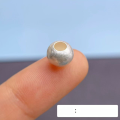 wholesale 999 Pure Silver Beads Loose Beads Matte Beads Ancient Method Silver Beads Round Beads Handmade DIY Beading Materials Pure Silver Accessories Single Bead-0-10
