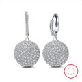 wholesale S925 sterling silver gold-plated ultra-sparkling zirconia drop earrings, manufacturer wholesale-0-9
