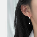 wholesale S925 Sterling Silver Fresh and Sweet Ins Style Niche Design Star Tassel Thread Ear Hook M06452-0-1