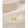 wholesale 925 Sterling Silver Agile Butterfly Diamond-Inlaid Necklace for Women, Fashionable and Lightly Luxurious, Ins Niche Design, Minimalist Style Collarbone Chain-0-0