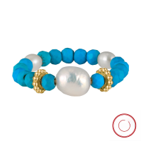 wholesale S925 Sterling Silver Cloud-Pull Jewelry Ring with Natural Freshwater Pearl, Open Adjustable Ring, Simple and Versatile-14K gold 925 silver