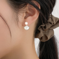 wholesale S925 Sterling Silver Fresh and Sweet Ins Style Small and Unique Design Fan-shaped Beaded Earrings M05784-0-1