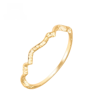 wholesale 9K gold Japanese-style same model spring new release, niche versatile irregular curve plain gold ring-Irregular Curve Ring Size 8