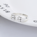 wholesale S925 Sterling Silver Korean-style Creative Cute 3D Cat Paw Hug Adjustable Ring Trendy Fashion-0-1
