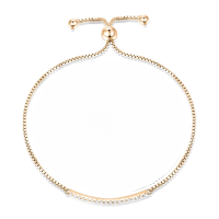 wholesale S925 Sterling Silver D Color Moissanite Bracelet for Women, Pure Silver Minimalist High-End Moissanite Jewelry Bracelet-Rose gold 925 silver