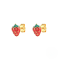 wholesale S925 Sterling Silver Fashionable and Versatile Fruit Series Stud Earrings, Popular in Europe and the US, Trendy and Creative Ear Accessories-0-8