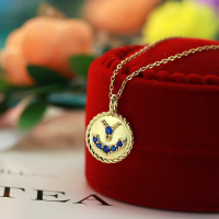 wholesale S925 Gold-Plated Silver Retro Twist Anchor Necklace Women's Choker, Daily Korean New Wholesale-Vintage Twisted Anchor Necklace 925 Silver