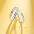 wholesale S925 Sterling Silver Wave Couple Rings, Minimalist Design for Men and Women, Vintage-Inspired Premium Valentine's Day Gift for 520-0-0