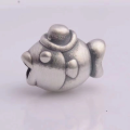 wholesale Metal 999 Silver Koi Spacer Beads Goldfish Ingot Fish Loose Beads Ornament String Beads Hand Knitted Accessories DIY Fittings-0-9