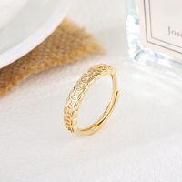 wholesale Metal material retro coin ring for women, fashionable and unique design, minimalist, adjustable open-endedring-xb1125-gold