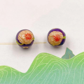 wholesale S925 silver gold-plated enamel zodiac flower hole beads accessories DIY Chinese-style floral piercing spacer jewelry-0-20