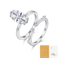wholesale 925 Silver European & American New Fashion Stackable Ring for Women, Non-Tarnishing, Cross-Border Bestseller, Light Luxury Moissanite Ring-0-6