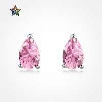 wholesale S925 Sterling Silver Korean Japanese Women's Earrings with Unique Drop Zirconia Design Minimalist Style High-Quality Wholesale-5*8mm MM1D0005-SW-WH>925 silver