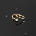 wholesale S925 Sterling Silver Korean Fashion Star Ring with Inlaid Diamonds, Adjustable and Simple Hand Jewelry J8727-0-1