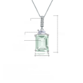 wholesale S925 Sterling Silver Natural Topaz Pendant Necklace Fashionable Light Luxury High-End Feeling-0-4