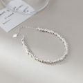 wholesale S925 Sterling Silver Irregular Crushed Silver Bracelet with Unique Design and Distinctive Style for Women S6203-0-5
