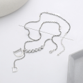 wholesale S925 Sterling Silver Korean-style Personalized Inlaid Zircon Letter D Fringe Pendant Long Versatile Necklace-0-2