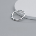 wholesale 999 Sterling Silver Unisex Plain Ring Minimalist Japanese Style Internet-Famous Hand Jewelry R01553-0-0