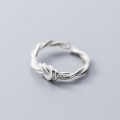 wholesale S925 Silver Nalan Ring for Women, Japanese and Korean Style Small Fresh Retro Rope Open-Ended Ring Simple Silver Ring J4816-0-0