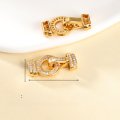 wholesale Metal Material: 925 Silver Gold Plated Zircon Pearl Necklace Clasp Connector Universal Clasp DIY Silver Jewelry Accessories-0-10