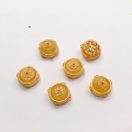 wholesale S925 gold-plated amber beeswax barrel bead Buddha butterfly Chokyi Lamu pendant accessory bracelet semi-finished product-0-7