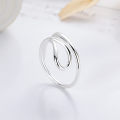 wholesale S925 Silver Cloud Tide Pavilion Fashion Minimalist Cross-Border European and American Irregular Personality Internet-Famous Style Creative Design Open Ring-0-0