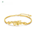 wholesale Metal: S925 Silver Gold Plated Chinese Zodiac Snake Bracelet, Coins Bangle, Fashionable and Versatile Accessory-0-0