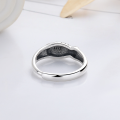 wholesale S925 Sterling Silver Retro Literary Aged Koi Ring Ethnic Creative Fashion Versatile Adjustable Ring-0-3