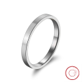 wholesale 925 Sterling Silver 2mm Minimalist Stackable Ring for Women, Simple Band Ins High-End Sense Hand Jewelry-0-0