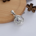wholesale S925 Sterling Silver Retro Persian Cat Pendant with Deep Purple Eyes, Fashion DIY Accessory-0-0