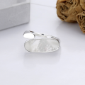 wholesale S925 silver trendyins style silver shell texture creative niche design open ring-0-1