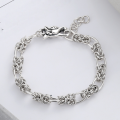 wholesale S925 Sterling Silver Retro Antique Chinese Ethnic Dragon Head Clasp Necklace Bracelet DIY Accessories-0-3