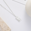 wholesale S925 Sterling Silver Trendy Light Luxury Wave-Glitter Pendant Fashion Link Chain Versatile Necklace for Women-0-2