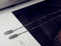 wholesale 990 Sterling Silver Feather Ear Thread Women's Vintage Minimalist Trendy Elegant Earrings Studs Student Jewelry-0-5